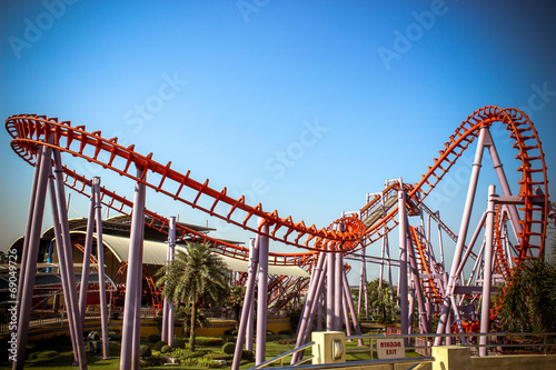 BANGKOK,THAILAND 2013 MARCH 30 Roller Coaster Track at Dream