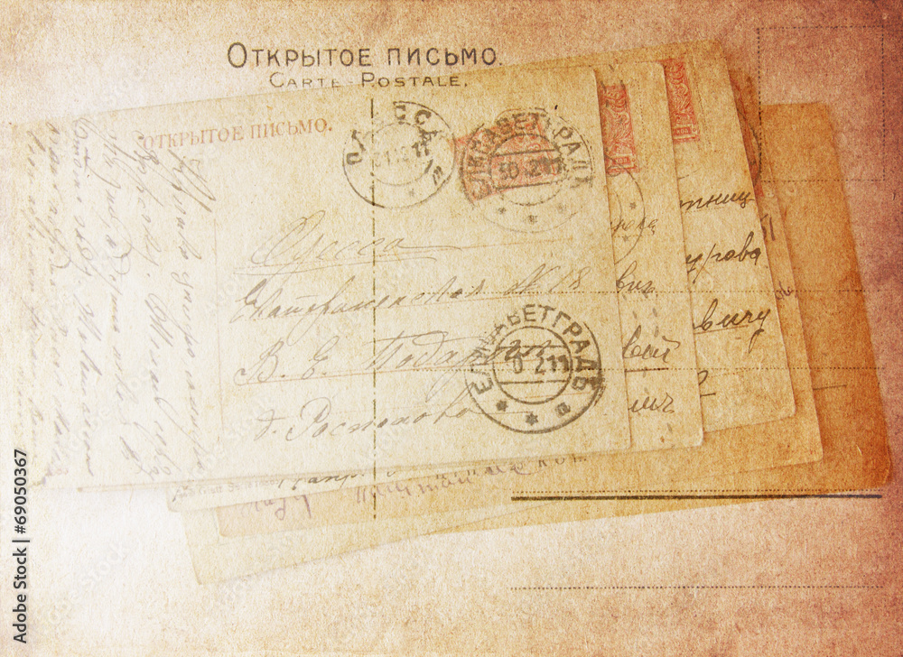 Obraz premium old vintage letters grunge style