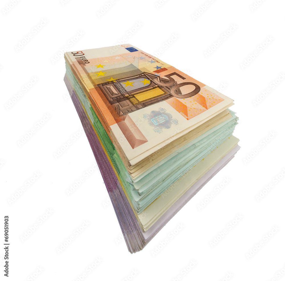 Viele verschiedene Euro-Geldscheine Viele verschiedene Euro-Geldscheine