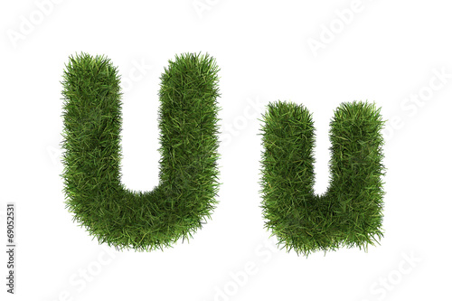 Grass letters, upper and lowercase 