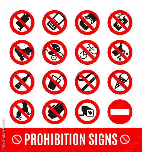 Prohibition set symbol