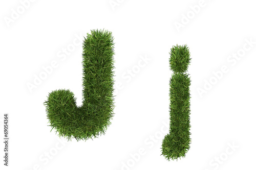Grass letters, upper and lowercase 