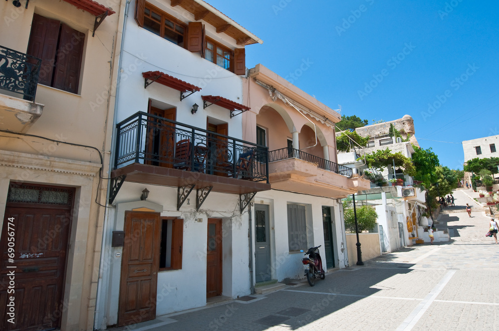 Detail of the old town in Rethymno city on the Crete, Greece.