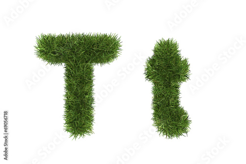 Grass letters  upper and lowercase 