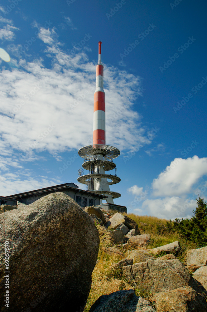 Der Funkturm auf dem Brocken im Harz