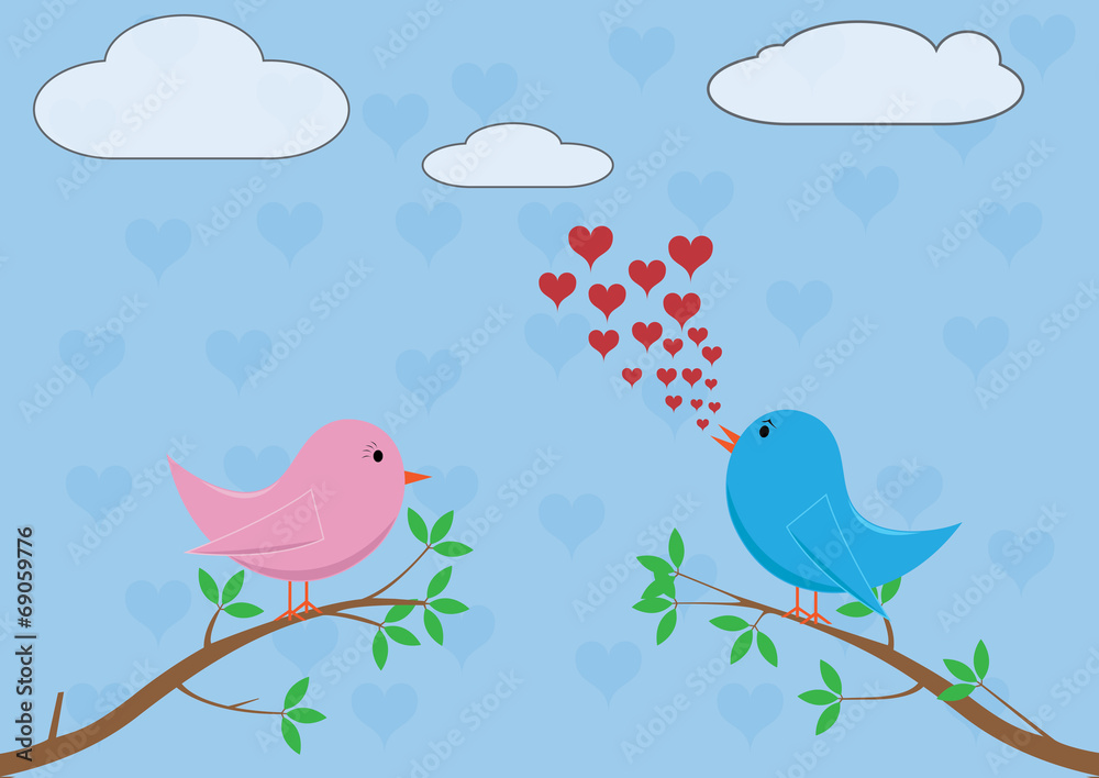 Love birds - singing love song