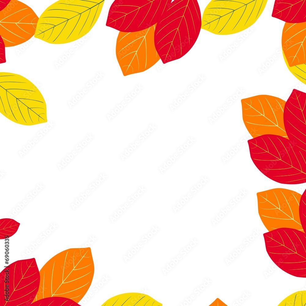 Fototapeta premium Autumn leaves frame