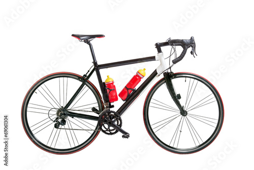 a road bicycle isolated on white background