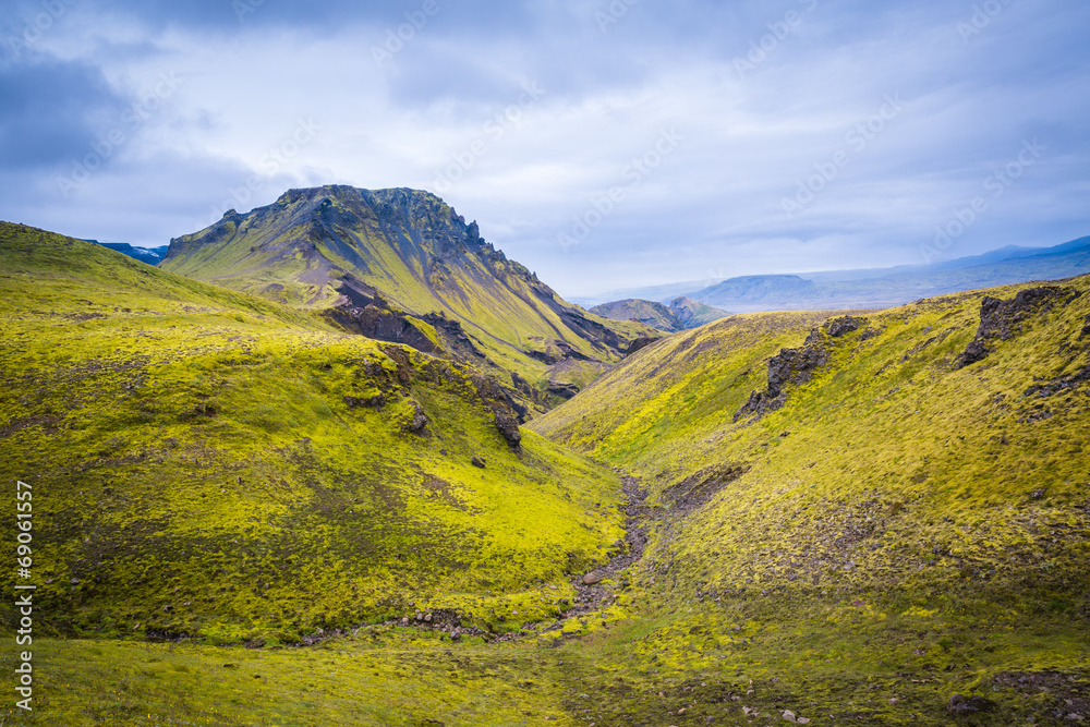 Fototapeta premium Panorama of Icelandic mountains