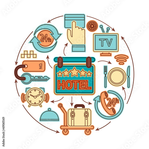 Hotel service illustration