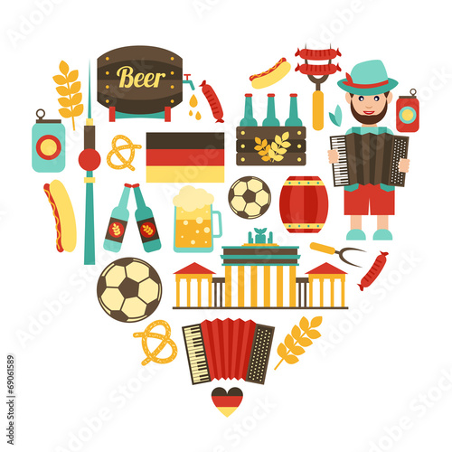 Germany travel heart set