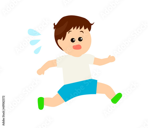A little boy running, exercise, athlete image