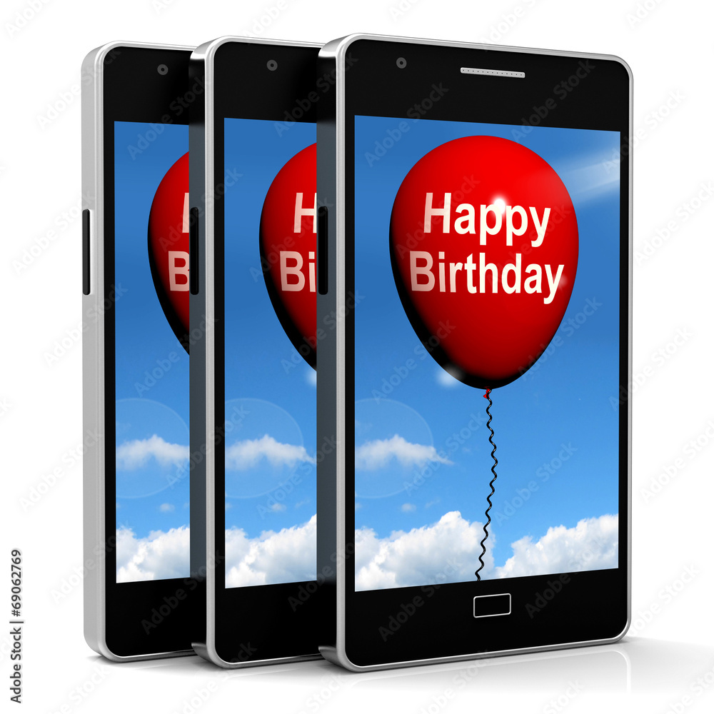 Happy Birthday Balloon Shows Cheerful Festivities and Parties Happy Birthday Balloon Shows Cheerful Festivities and Parties