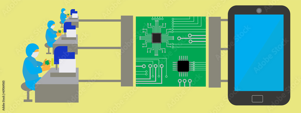 Concept of assembly production of tablets Concept of assembly production of tablets