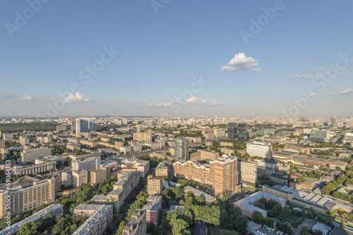 Modern residential area in Moscow. High-rise buildings