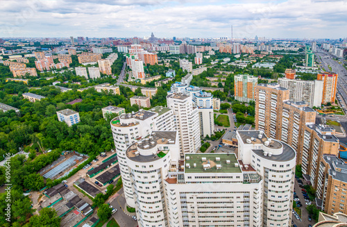 Photography Modern residential area in Moscow. High-rise buildings