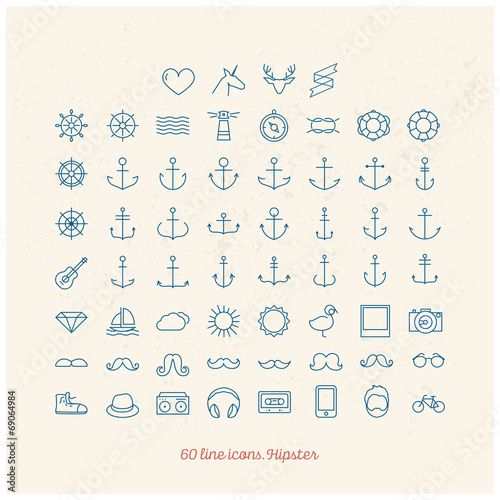 huge line icon set