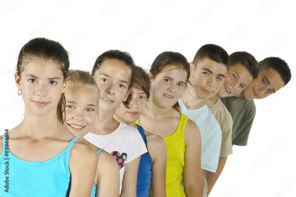 Athlete teens looking in camera Athlete teens looking in camera