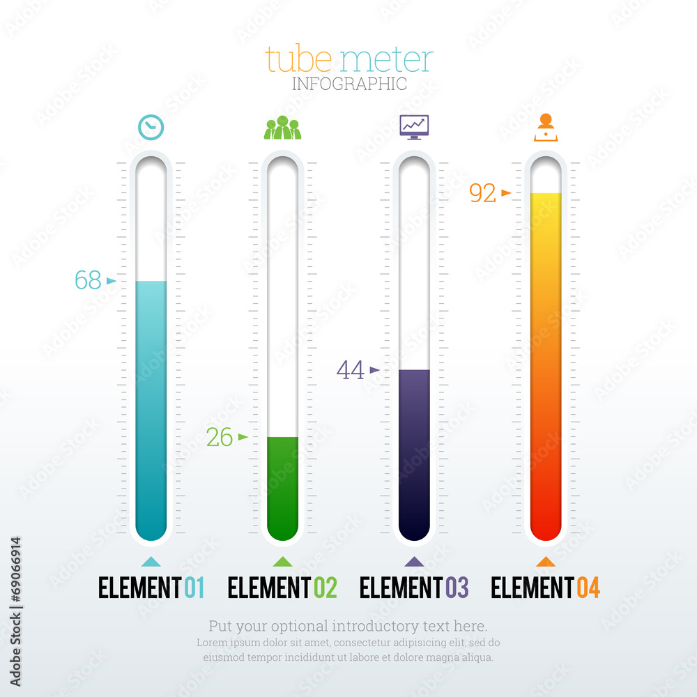 Fotografie Tube Meter Infographic