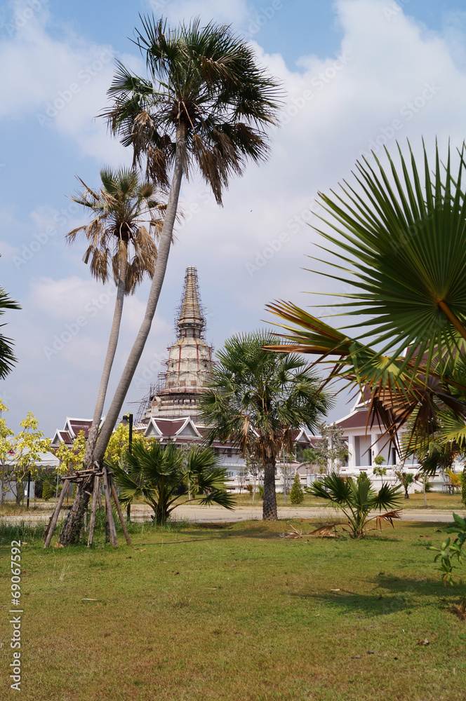 Thai temple and pagoda
