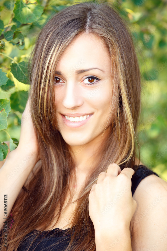 Portrait of a charming lady woman girl outdoor Portrait of a charming lady woman girl outdoor