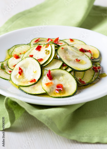 Marinated zucchini salad