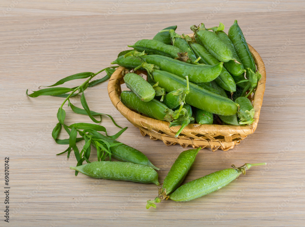 Green fresh peas