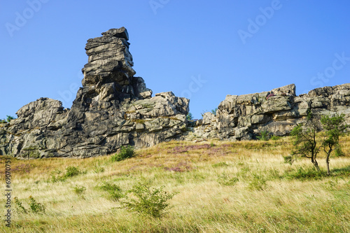 Teufelsmauer im Harz  bizarre Felsformation