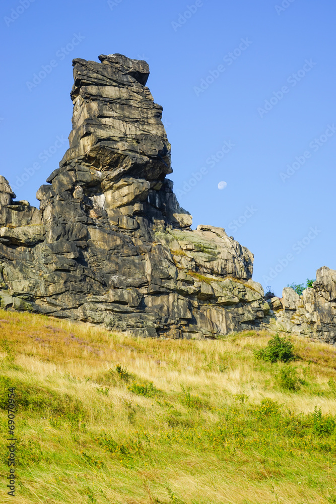 Teufelsmauer im Harz, markante Felsformation