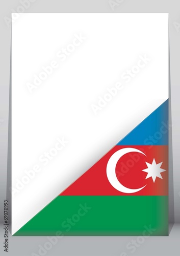 Illustration of an binder or holder with the flag of Azerbaijan