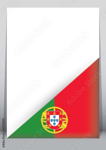 Illustration of an binder or holder with the flag of Portugal