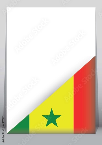 Illustration of an binder or holder with the flag of Senegal
