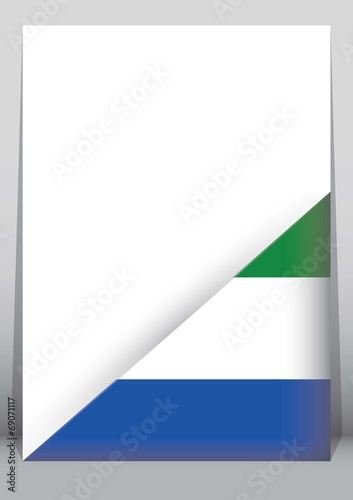 Illustration of an binder or holder with the flag of Sierra Leon