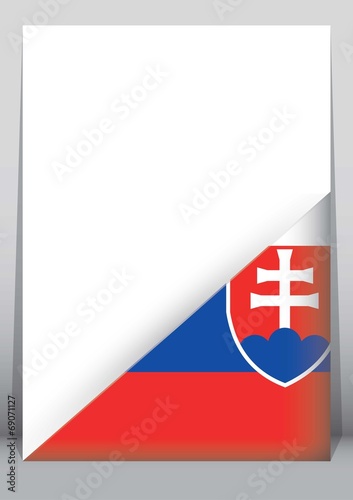 Illustration of an binder or holder with the flag of Slovakia