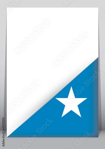Illustration of an binder or holder with the flag of Somalia