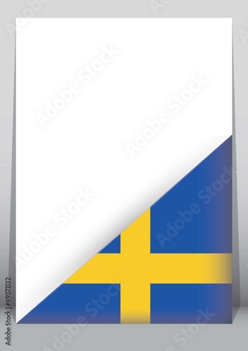 Illustration of an binder or holder with the flag of Sweden