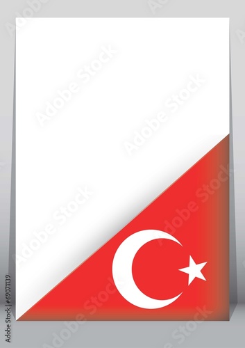 Illustration of an binder or holder with the flag of Turkey
