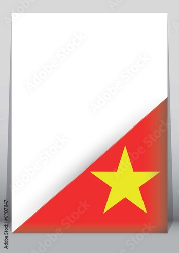 Illustration of an binder or holder with the flag of Vietnam