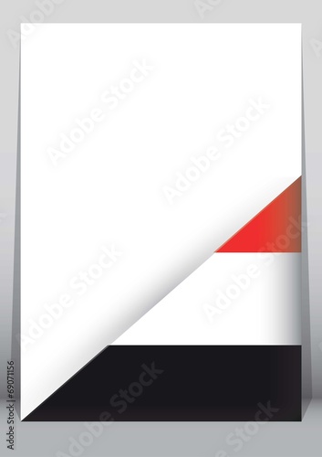 Illustration of an binder or holder with the flag of Yemen