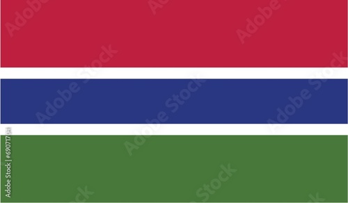 Illustration of the flag of Gambias