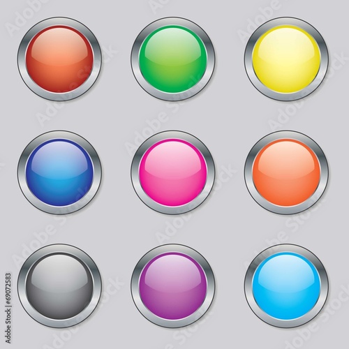 Free Download Round Web Buttons in Various Colours - GFXLoad