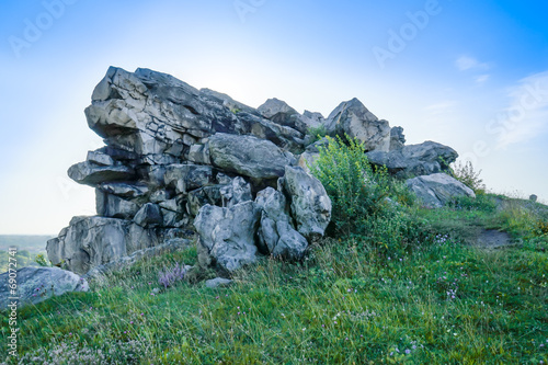 Teufelsmauer im Harz, felsiger Gesteinsvorsprung
