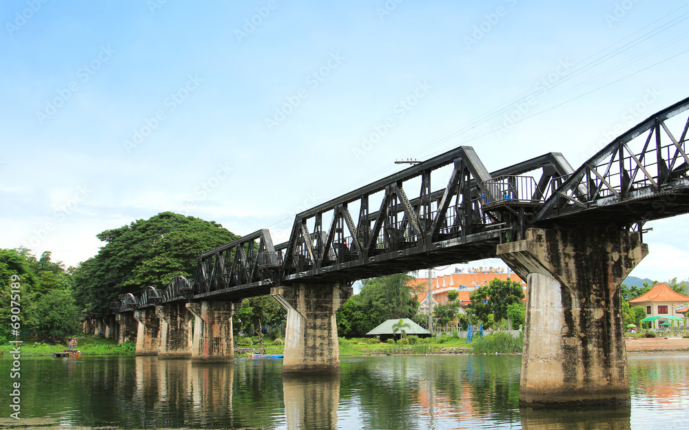 Bridge on the river Kwai, Kanchanaburi, Thailand Bridge on the river Kwai, Kanchanaburi, Thailand