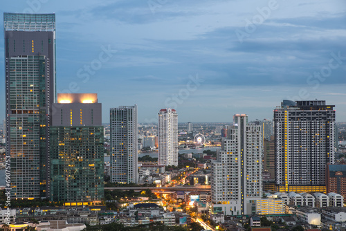 Bangkok cityscape in night