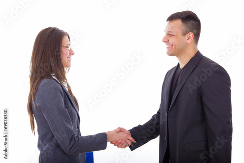 business people shaking hands