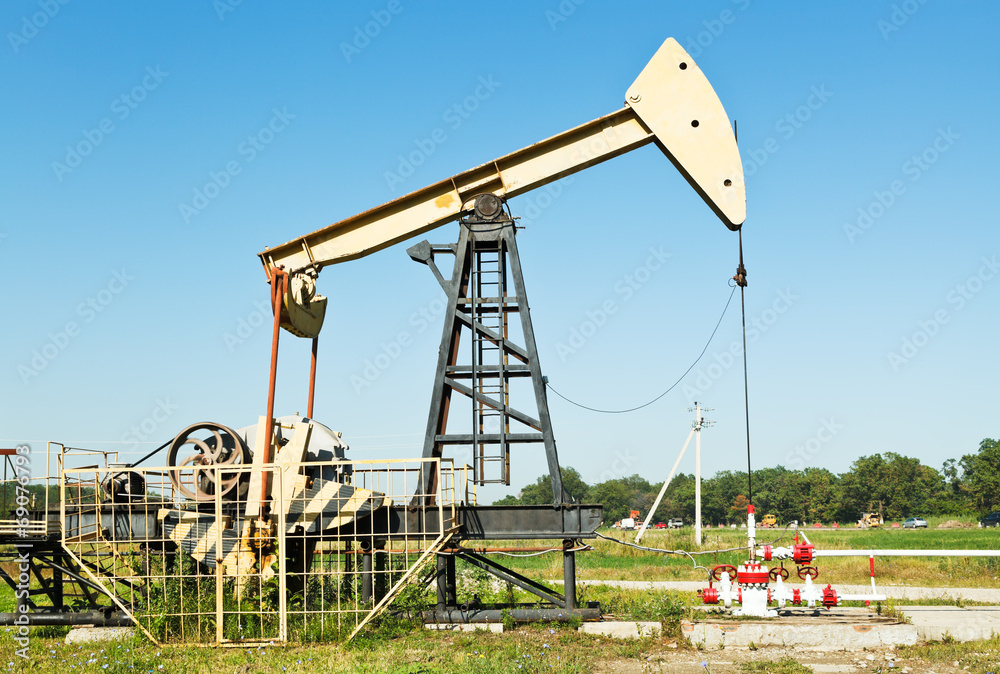 oil extraction by pumpjack in Caucasus region oil extraction by pumpjack in Caucasus region