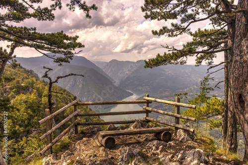 view of the lake from the mountain Tara, Serbia