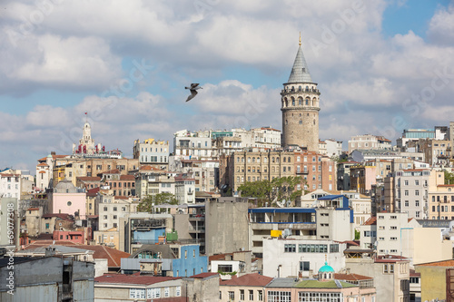 Galata tower & rooftops, Istanbul Turkey