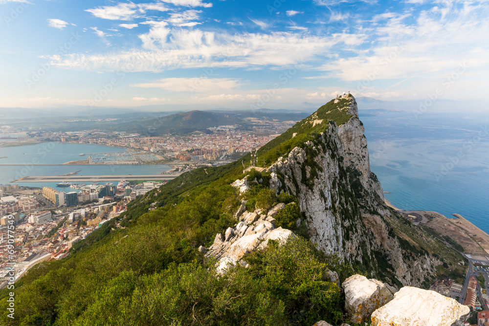 The Bay of Algeciras seen from the Rock of Gibraltar