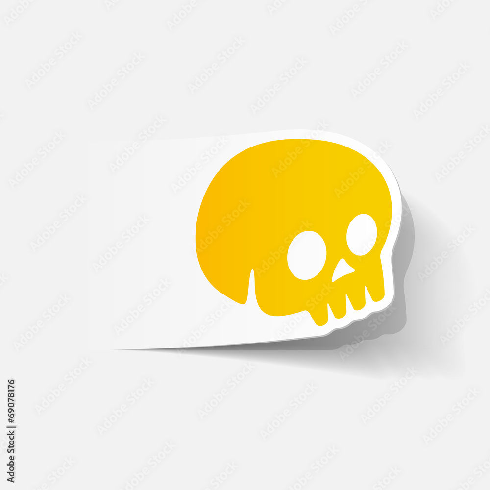 Fototapeta premium realistic design element: skull